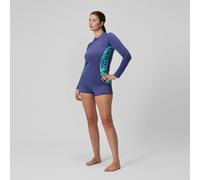 Women's Printed Long Sleeve Rash Top Blue/Green - XS XS