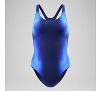 Speedo Print Medalist Swimsuit Blue 36 Woman