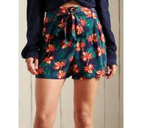 Women's printed paper bag shorts Superdry Bleu 36