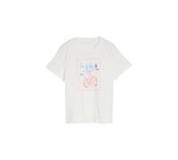Women's printed round-neck T-shirt Tom Tailor Blanc 2XL