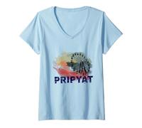 Women's Pripyat Radioactive Ghost City Chernobyl V-Neck T-Shirt