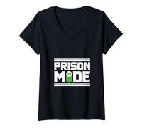 Womens Prison Mode - Correctional Officer V-Neck T-Shirt