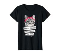 Womens Pro Choice/Feminism/Cats | Feminist Pride Quote Art T-Shirt