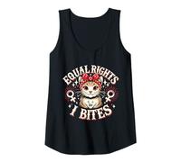 Womens Pro Feminist Cat Equal Rights Or I Bite Women Rights Equal Tank Top