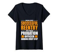 Womens Probation and Parole Officer V-Neck T-Shirt