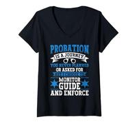 Womens Probation and Parole Officer V-Neck T-Shirt