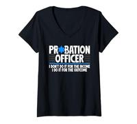 Womens Probation and Parole Officer V-Neck T-Shirt
