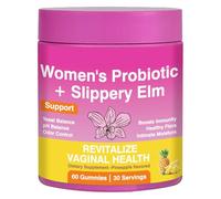 Women's Probiotic Gummies for Feminine Balance - Vegan Vaginal Probiotics with PH Support, Digestive & Immune Health, Delicious Pineapple Flavor - 60 Gummy Supplement