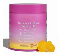 Womens Probiotic & Slippery Elm Gummies, Pineapple Flavor Daily Dietary Supplement