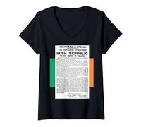 Womens Proclamation of the Irish Republic 1916 T Shirt V-Neck T-Shirt