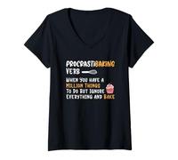 Womens Procrastibaking Verb Million Things Ignore V-Neck T-Shirt