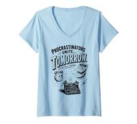 Women's Procrastinator Funny Tomorrow Humor Tee V-Neck T-Shirt