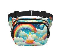 Women's products bags shoes perfume Fanny Pack for Women Men Fashion Waist Pack Adjustable Belt Bag for Workout Running Travelling Casual Waist Bag, Rainbow Birthday, One Size