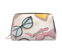 Women's Products Bags Shoes Perfume Leather Makeup Bag, Large-Capacity Travel Storage Bag, Dual-Purpose Toiletries and Makeup Bag