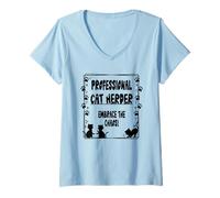Womens Professional Cat Herder Employee Managemen Graphic Design V-Neck T-Shirt