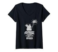 Womens Professional Cavy Wrangler, Capibara Carpincho Capybara V-Neck T-Shirt
