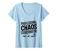 Women's Professional Chaos Coordinator Funny for Busy People V-Neck T-Shirt