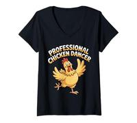 Womens Professional Chicken Dancer Poultry Farmer Humor - V-Neck T-Shirt