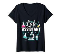 Womens Professional Laboratory Technician Clothing V-Neck T-Shirt