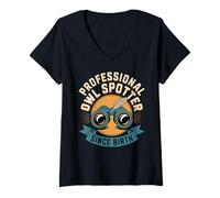 Women's Professional Owl Spotter Since Birth Owl Owls V-Neck T-Shirt