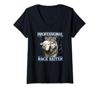 Womens Professional Rage Baiter Unhinged V-Neck T-Shirt