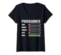 Womens Programmer Coder - Developer Programming Software Engineer V-Neck T-Shirt