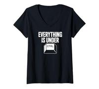 Women's Programming Everything is Under Ctrl Joke V-Neck T-Shirt