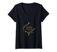 Women's Progress Over Perfection Mindset V-Neck T-Shirt