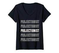 Womens Projectionist V-Neck T-Shirt