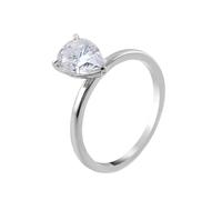 Women's Promise Rings Engagement Rings Pear Shaped 18K White Gold Moissanite Teardrop Solitaire Size K 1/2 Modern for Wife Wedding Jewelry