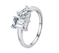 Women's Promise Rings Platinum Wedding Rings for Him and Her 9K Au375 Size S 1/2 Pink Round Pink Sapphire Stackable for Sister Fashion