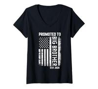 Womens Promoted To Big Brother 2026 New Family Member Announcement V-Neck T-Shirt