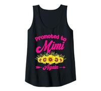 Womens Promoted To Mimi Again Sunflower Pregnancy Reveal Grandma Tank Top
