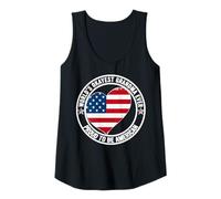 Womens Promoted to Mommom Best American Nana World Okayest Grandma Tank Top