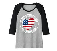 Womens Promoted to Sister Best American Girl World's Okayest Girl Raglan Baseball Tee