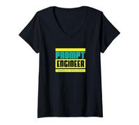 Women's Prompt Engineer - Making A.I. Intelligent Graphic V-Neck T-Shirt