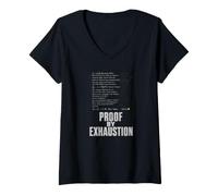 Women's Proof By Exhaustion Funny Math Teacher Men Women V-Neck T-Shirt
