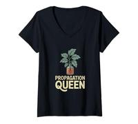 Womens Propagation Queen Plant Cutting Plant Lover V-Neck T-Shirt