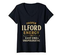 Womens Proper Ilford Energy - East End & Unapologetic V-Neck T-Shirt