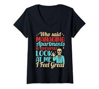 Women's Property Manager Apartment Manager V-Neck T-Shirt