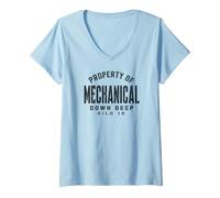 Women's Property of Mechanical Down Deep Silo 18 Black V-Neck T-Shirt