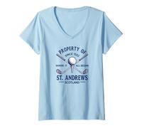 Womens Property of St. Andrews Scotland Golf Since 1552 V-Neck T-Shirt