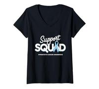 Women's Prostate Cancer Awareness Support Squad Prostate Cancer V-Neck T-Shirt