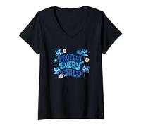 Women's Protect Every Child Retro Pinwheel Child Abuse Awareness V-Neck T-Shirt