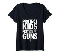 Womens Protect Kids Not Guns Anti Gun Violence V-Neck T-Shirt