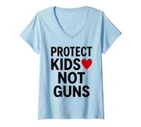 Womens Protect Kids Not Guns Anti Gun Violence V-Neck T-Shirt