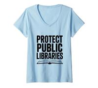 Women's Protect Public Libraries V-Neck T-Shirt