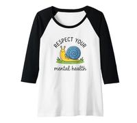 Womens Protect Your Mental Health Raglan Baseball Tee