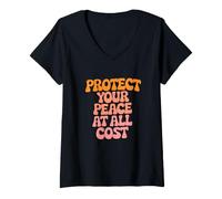 Women's Protect Your Peace At All Cost V-Neck T-Shirt