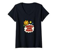 Womens Protect Your Peace Mindful Energy Spiritual Reminder Design V-Neck T-Shirt